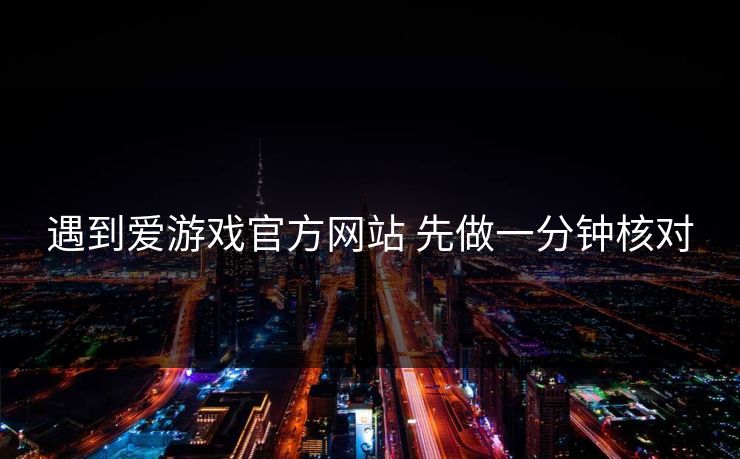遇到爱游戏官方网站 先做一分钟核对